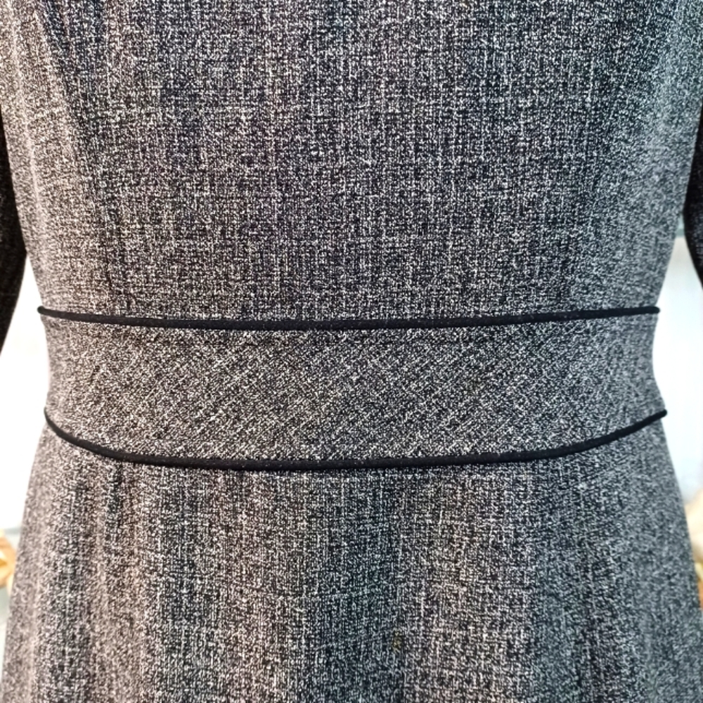 Vintage I.N. Studio San Fransico, Tailored Black/White Shift Dress, Size: 10 - Picture 7 of 14
